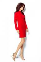 Dopasowana  Giselle Czerwona Elegancka Mini Sukienka Ołówkowa
